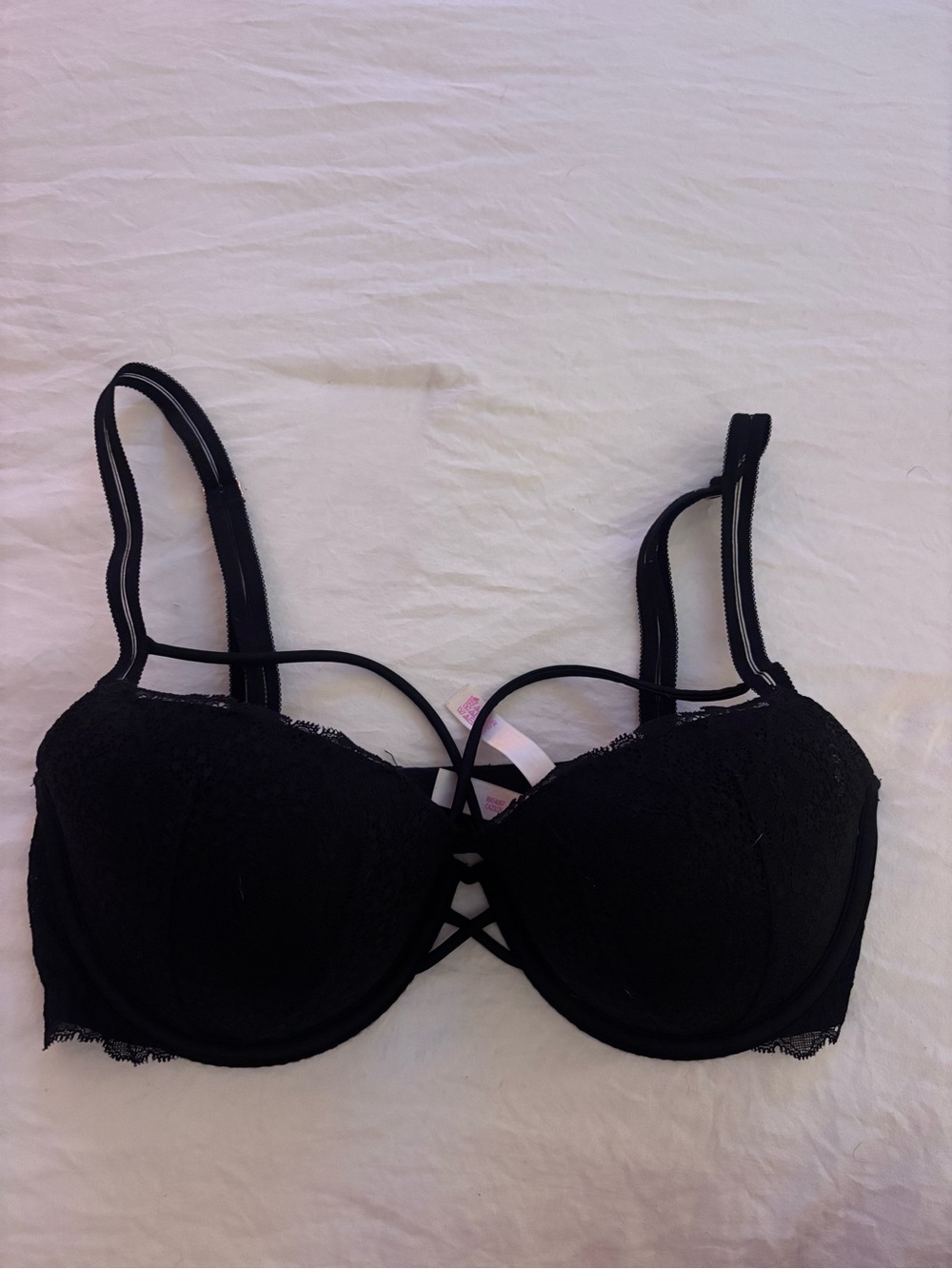 Victoria's Secret Black Lace Strappy Convertible Bra